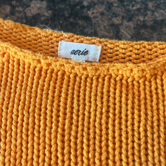 aerie Orange Women's crop Sweater Small - Picture 3 of 3